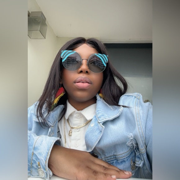 New - 💯 Auth Fendi Hypnoshine Blue-Aqua Gradient Round Sunglasses FF 0215/S 00… - Picture 13 of 17